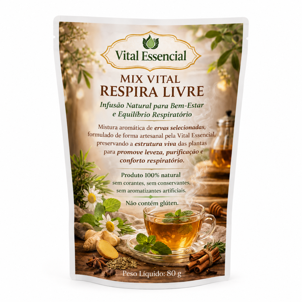 Mix Vital Respira Livre 80g - Chá Funcional - Vital Essencial