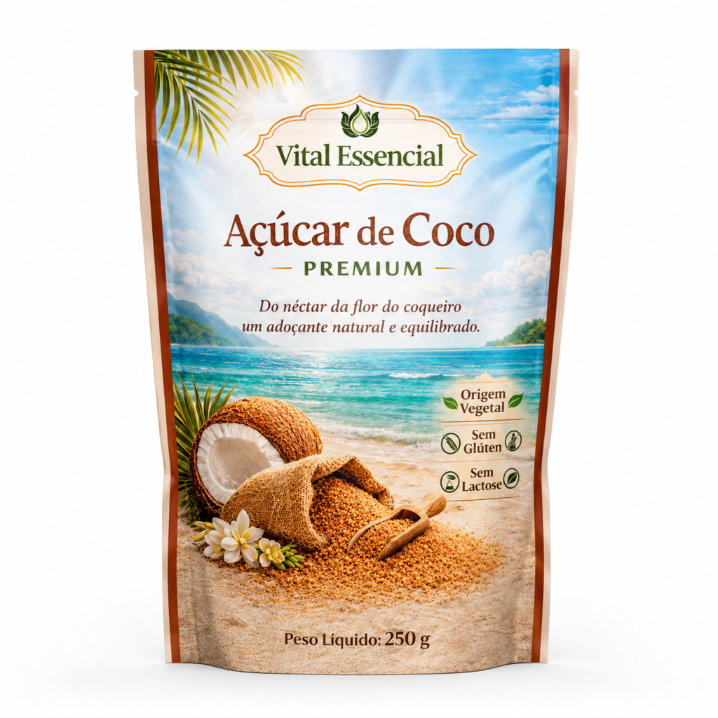 Açúcar de Coco Premium 250g - Vital Essencial